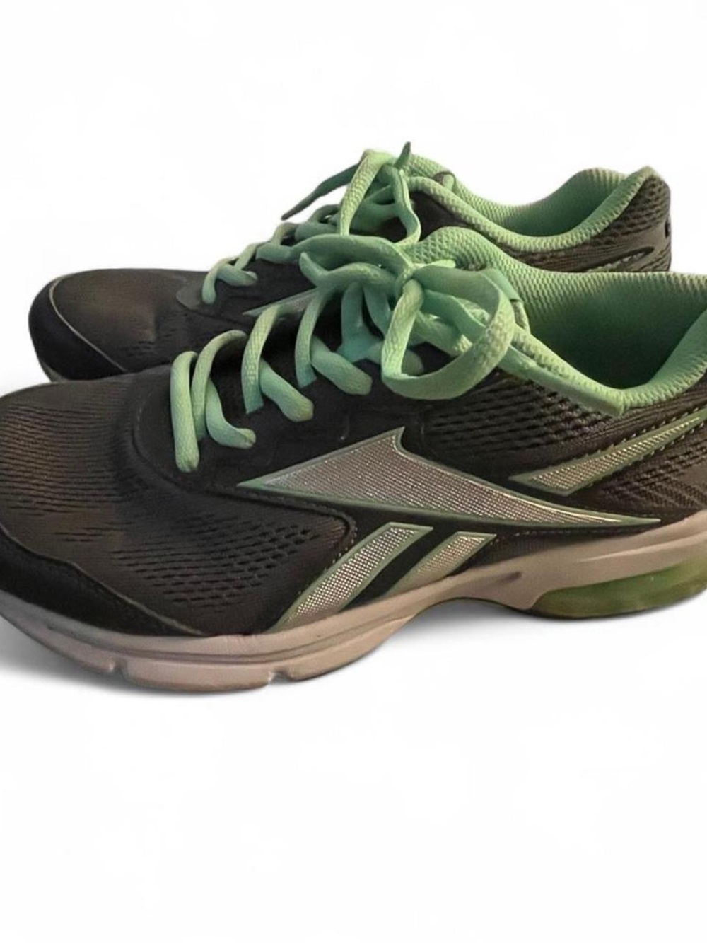 Reebok Women's Black and Mint Sneakers - Picture 2 of 6